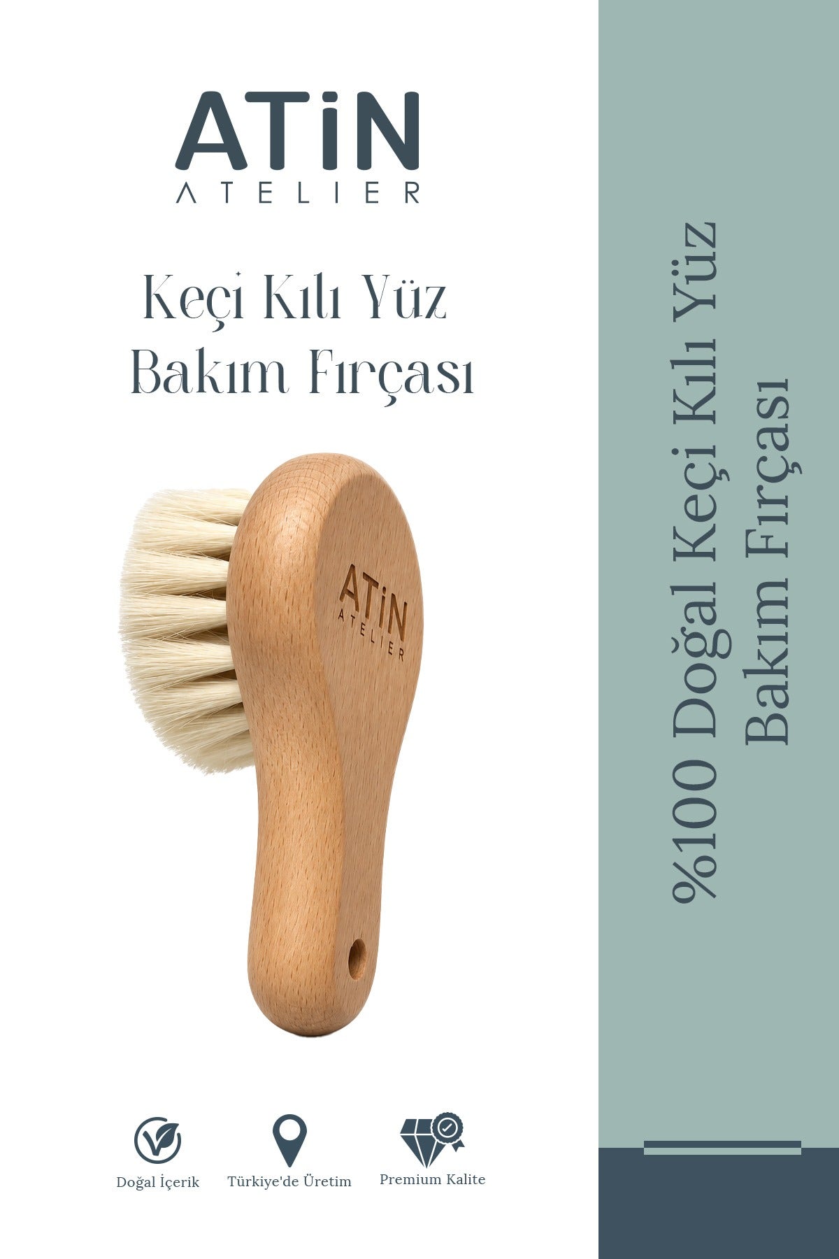 Keçi Kılı Yüz Bakım Fırçası
